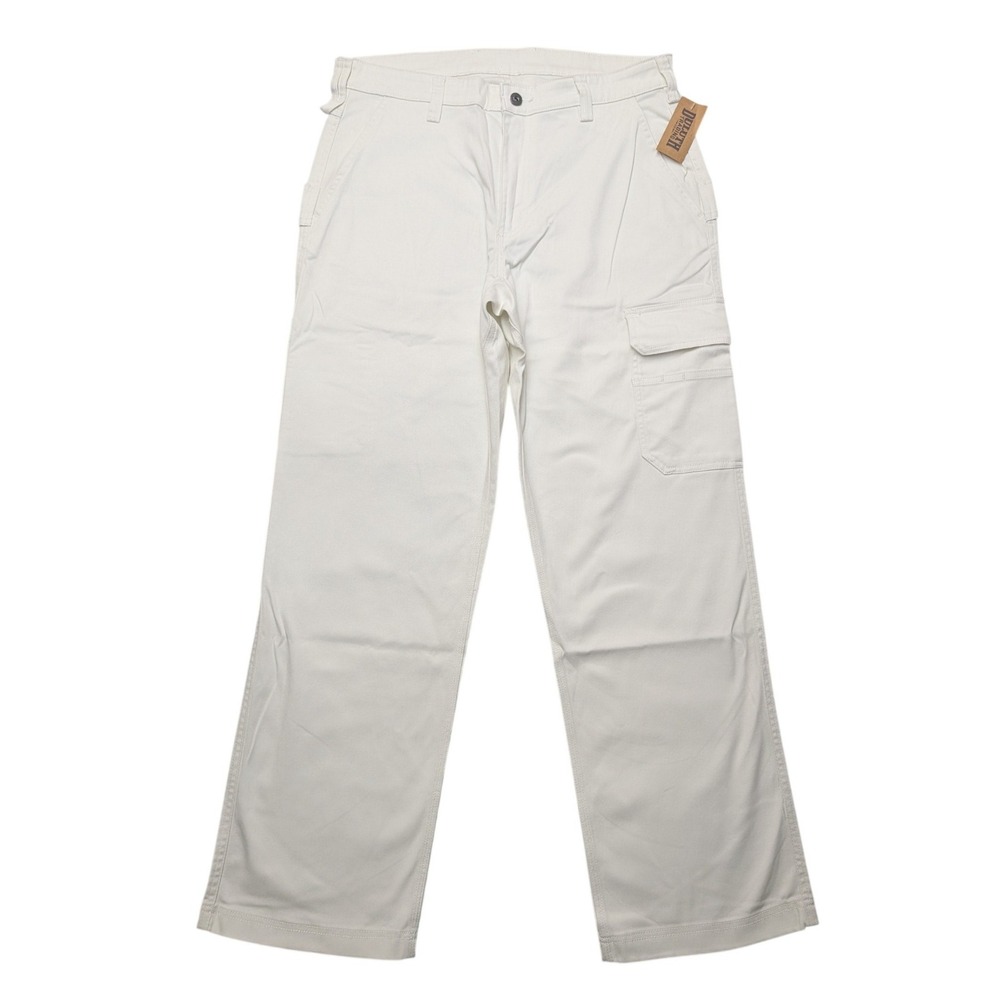 NWT Duluth Trading Co Cargo Pants Mens 34x32 Birch Relaxed Fit Flex Utility